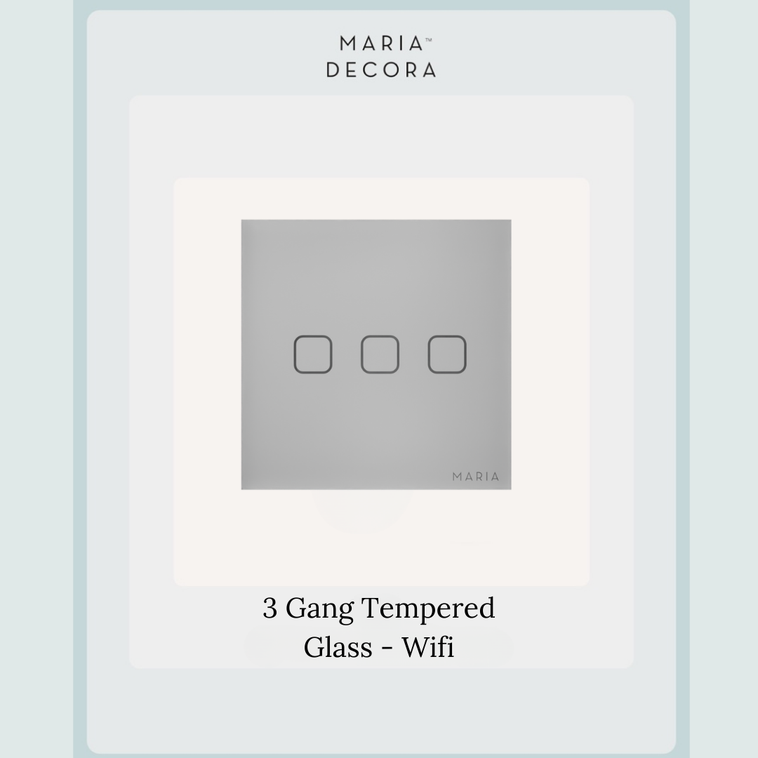 3 Gang Tempered Glass Switches – WiFi